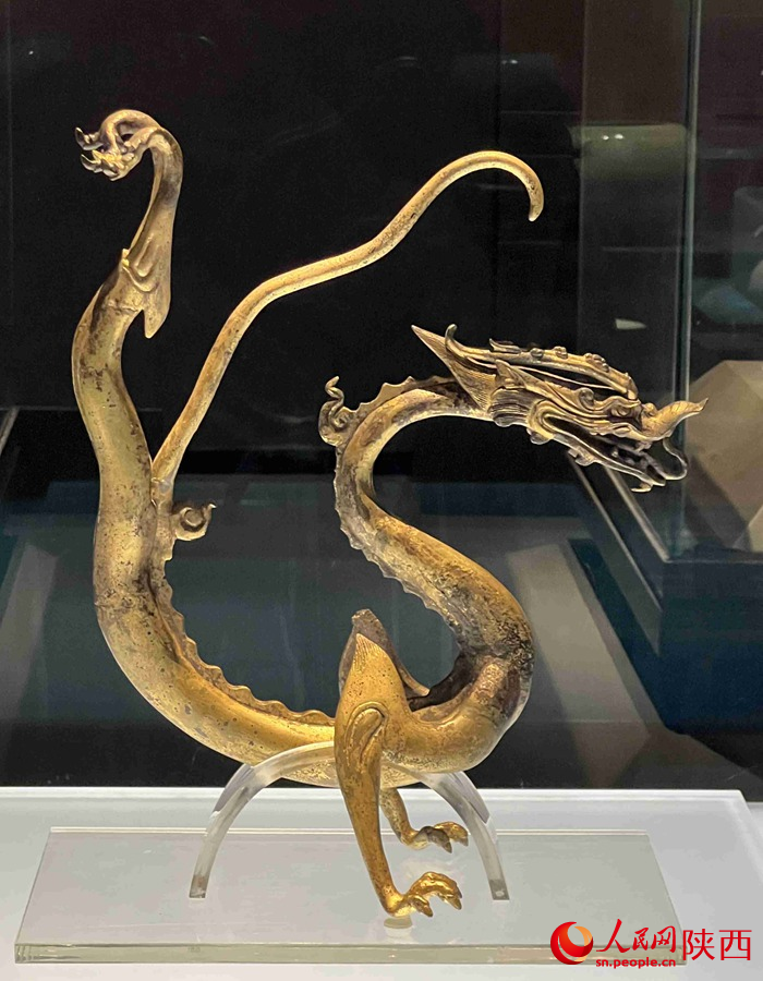唐代·鎏金鐵芯銅龍。人民網(wǎng)記者 鄧楠攝